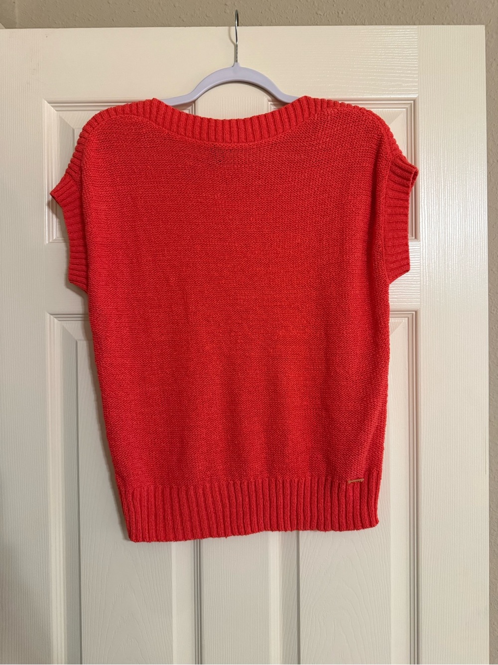 Jones New York Red Knit Cap Sleeve Sweater Tank